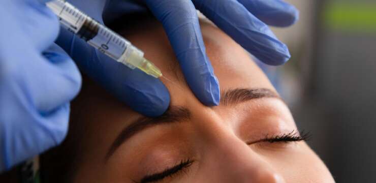 woman getting botox